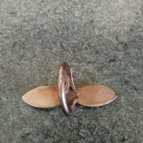 Vintage Native American Turquoise and Mother Of Pearl Ring Face - Picture 6 of 8